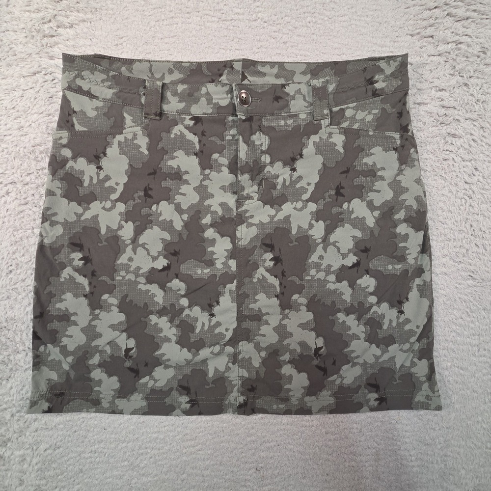 Eddie Bauer Adventurer 2.0 Skort Skirt Womens 10 Green Camo Hiking Performance - Picture 2 of 15
